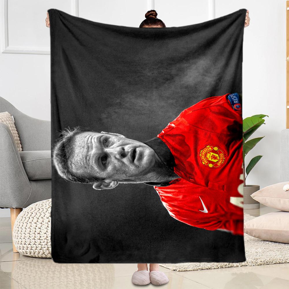Wayne Rooney Manchester Blanket Ultra-Soft Great for Bed Office Bedding for All Seasons Stylish Decor Best Holiday Gift for Friends Family
