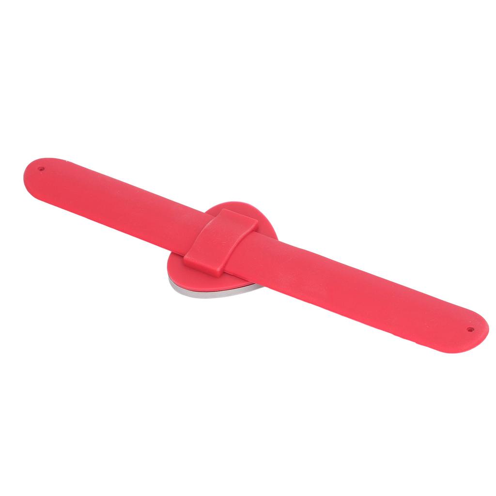 Magnetic Palette Wrist Bracelet Silicone Heart Shaped Slap Ring Magnetic Makeup Wrist Strap for Foundation Mixing Red