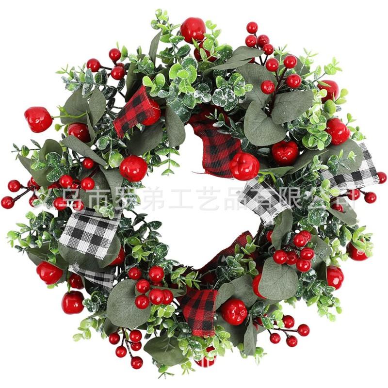 Christmas Wreath Door Hanging Decor Home Mall Window Party Festive Simulation Ornament