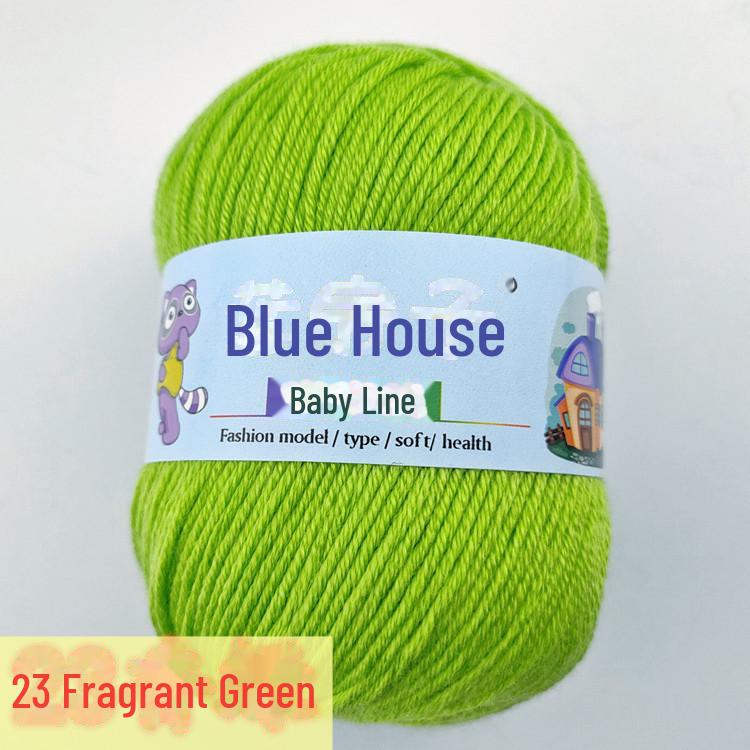 Blue Barbie Baby Yarn - 6-Strand, DIY Hand-Woven for Scarves and Slippers, Fine Hook