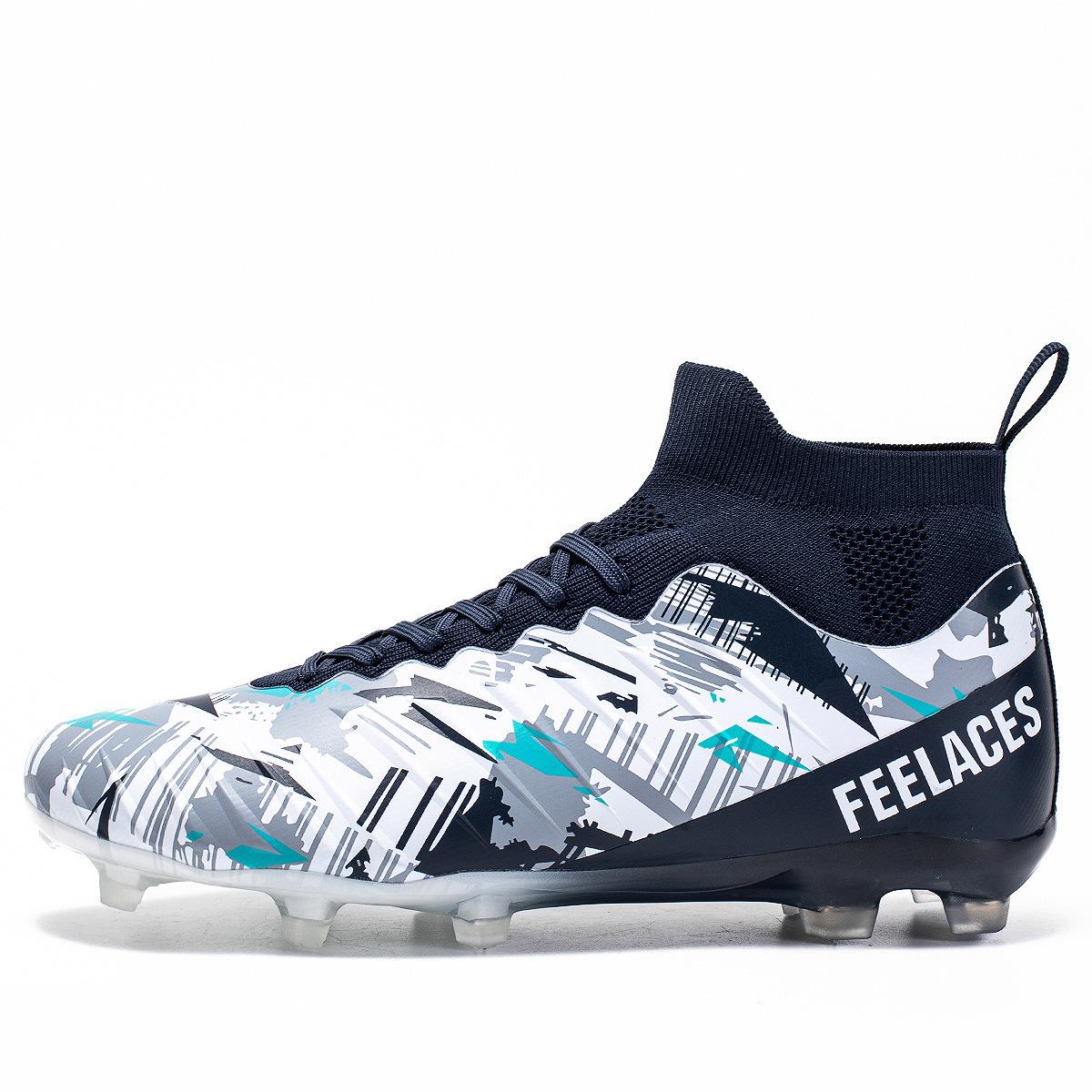 New High-Top Football Shoes, Long Spikes, High-Quality Professional Training Football Shoes, Broken Spikes Football Shoes 35