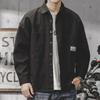 Workwear Shirt Jacket For Men, New Spring And Autumn Loose-Fitting Retro Casual Long-Sleeve Shirt