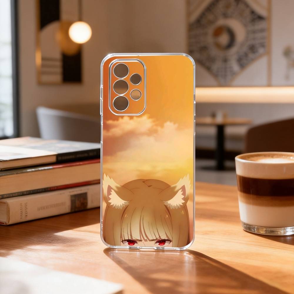 S-Spice and Wolf Anime Phone Case For Samsung S25,S24,S21,S22,S23,S30,Ultra,S20,Plus,Fe Transparent Cover