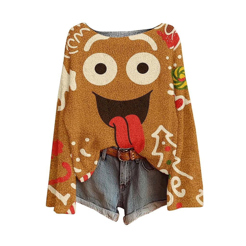 XDC-YZL84-One-word Neck Pullover Sweater 3D Printing