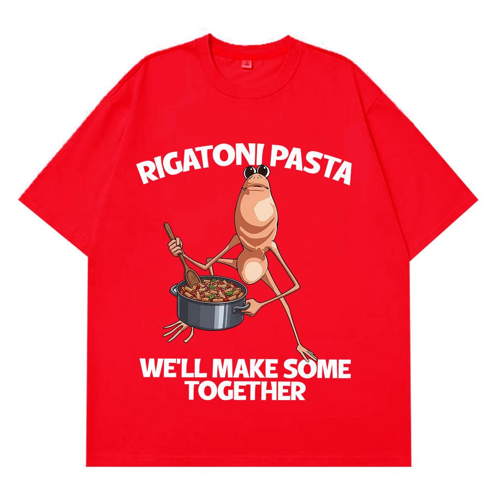 Rigatoni Pasta Marcus The Worm Funny Meme Tshirt Men Women Harajuku Tshirt Shortsleeved Loose Casual Cotton Hiphop Tshirt S