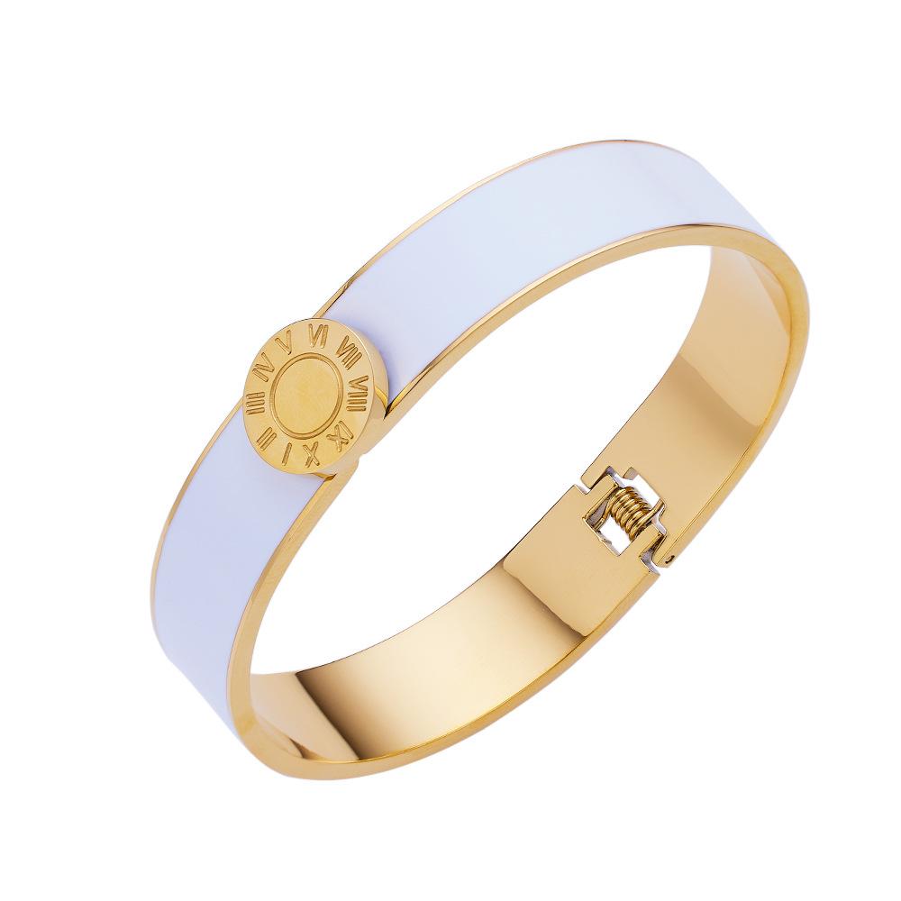 Lente Armband Groothandel Ronde Romeinse Cijfers Gekleurd Emaille Lijmdruppel Armband voor Vrouwen