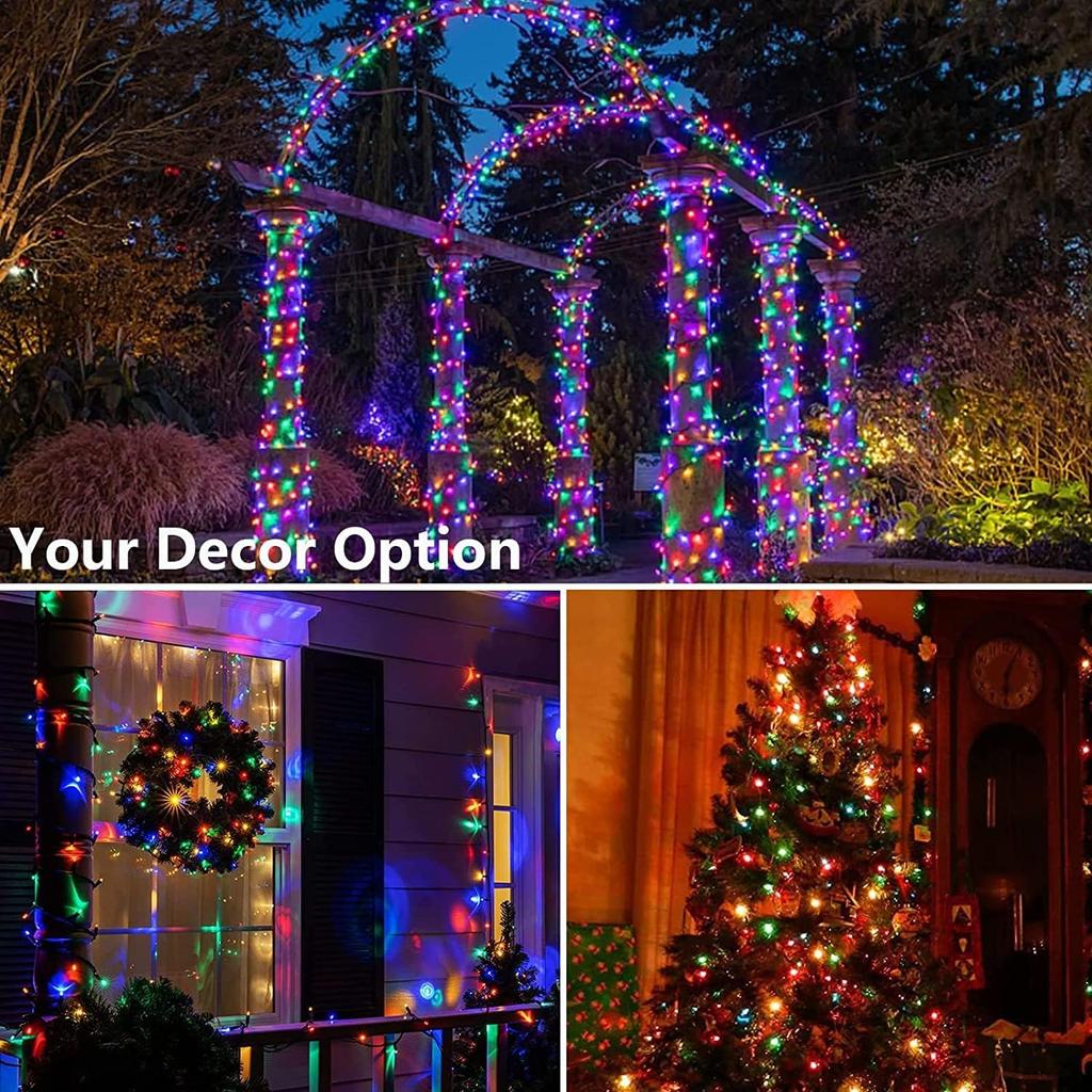 Christmas Decoration Garland LED String Light Built-in Large Capacity Battery Outdoor Waterproof Solar Garden Lamp