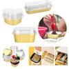 Mini Cake Pans with Lids Aluminum Foil Baking Cups Disposable Paper Cups Kitchen Brownie Pudding Dessert Muffin Cup Holders