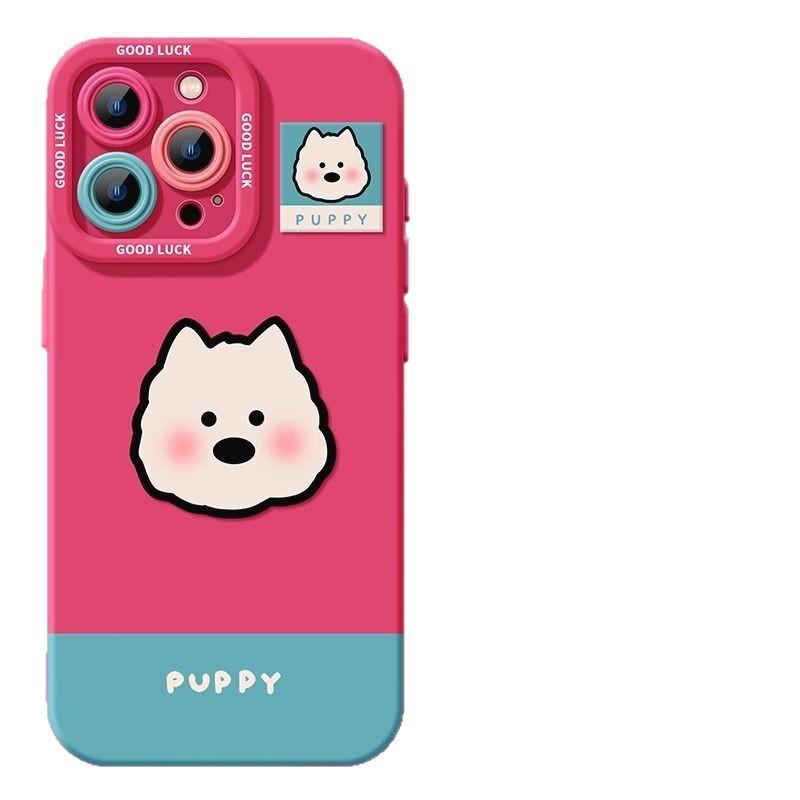 West Highland Puppy Apple 16promax mobile phone case iphone1514 all-inclusive anti-drop silicone case cute wind