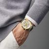 Mens Quartz Watch Waterproof Luminous Display Week/Date Stainless Steel Strap Casual Wristwatches