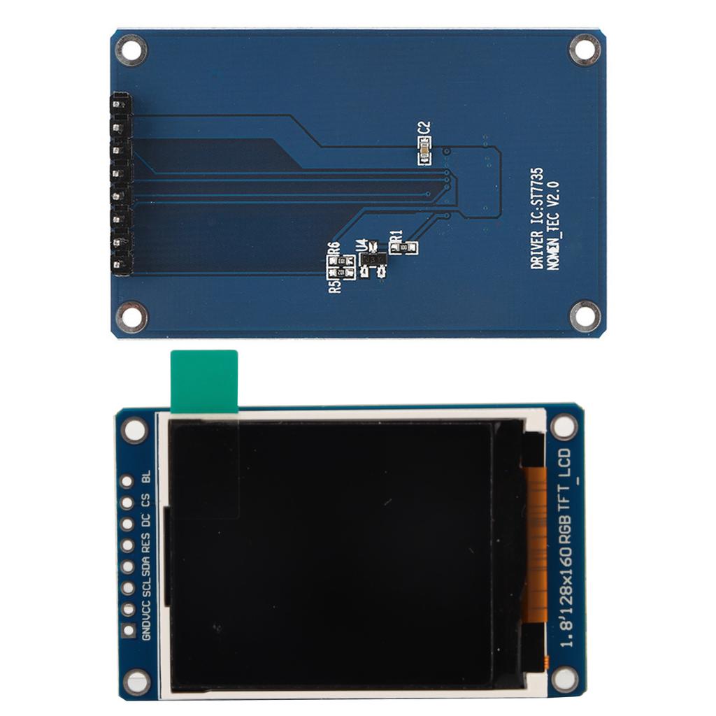 Screen Display Module, 1.8inch   128 X 160 Color LCD Controller St7735 Display Touch Panels with ST7735 Chip Support 3.3V Power Supply