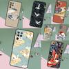 Art Crane Waves For OPPO A74 A54 A94 A17 A57 A15 A16 A76 A96 A18 A38 A58 A78 A98 A40 A60 A80 A5 A6 Pro Case