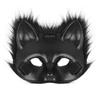 Halloween Set, Simulated Fox Mask Gloves, Plush Fox Tail, Handmade Beast Tail Cos Prop Accessories.