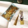 New Hollow Design Book Page Clip Super-thin Floral Painting Book Mark Sunrise Blossoms Beach Metal Bookmark Holiday Gifts