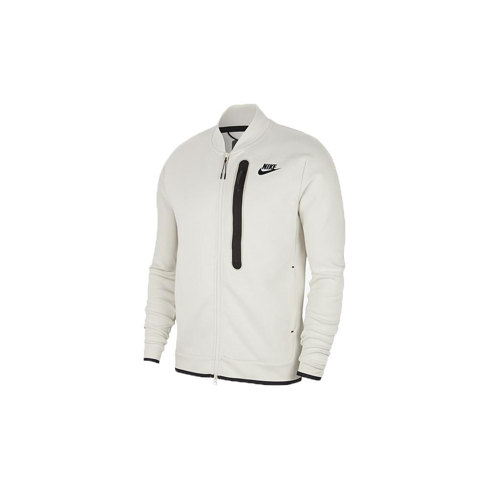 Nike Tech Fleece Long Sleeves Stand Collar Jacket White Men s CZ1797-072 XS