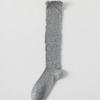Summer Lightweight Ankle Socks for Children in Gray Ballet-style Long Stockings with Mesh Holes and Hollowed-out Design, Featuring A Simple Style.