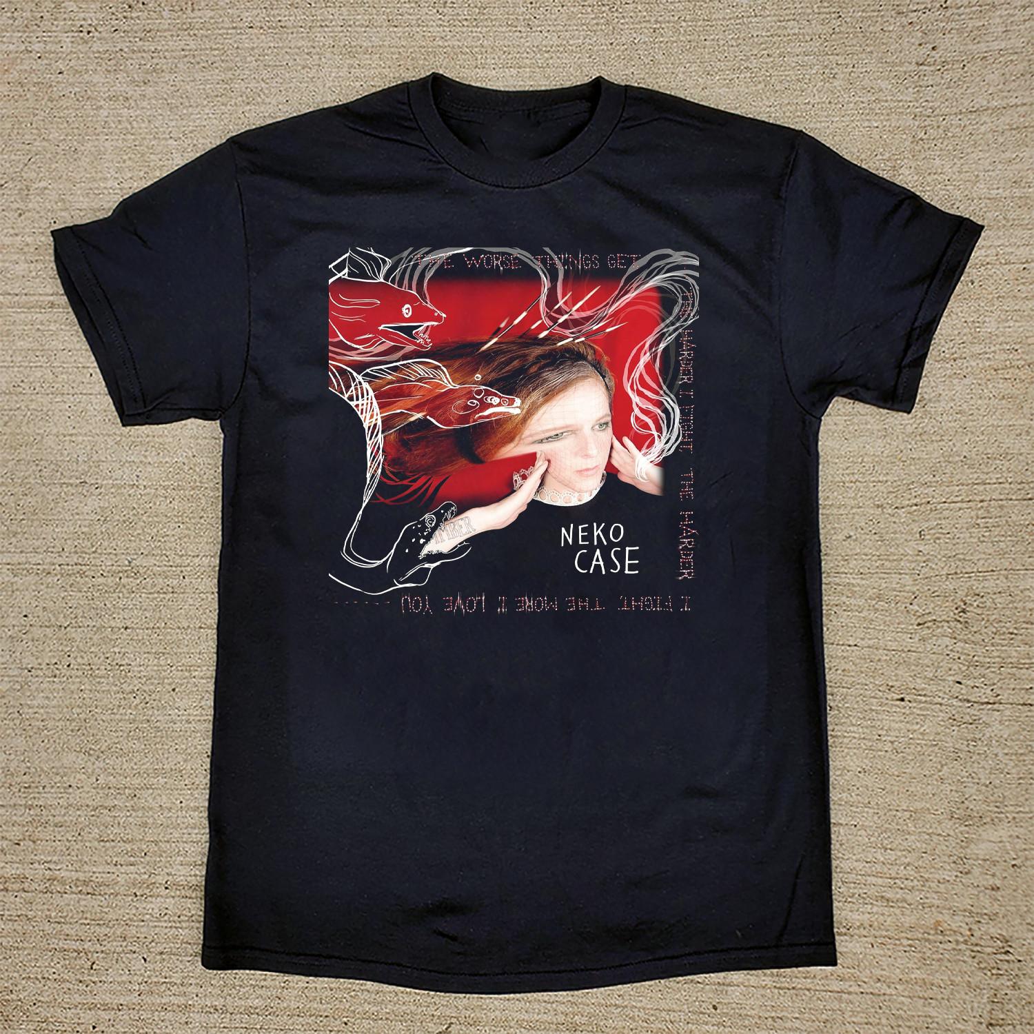 Neko Case WORSE THINGS GET T Shirt Black All Size S-5Xl XXXXL