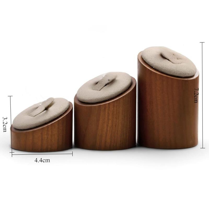 

Earrings Jewelry Display Stand Velvet Rings Gift Storage Rack Earring Trinket Organizer Holder Wooden Ring Showcase Stand