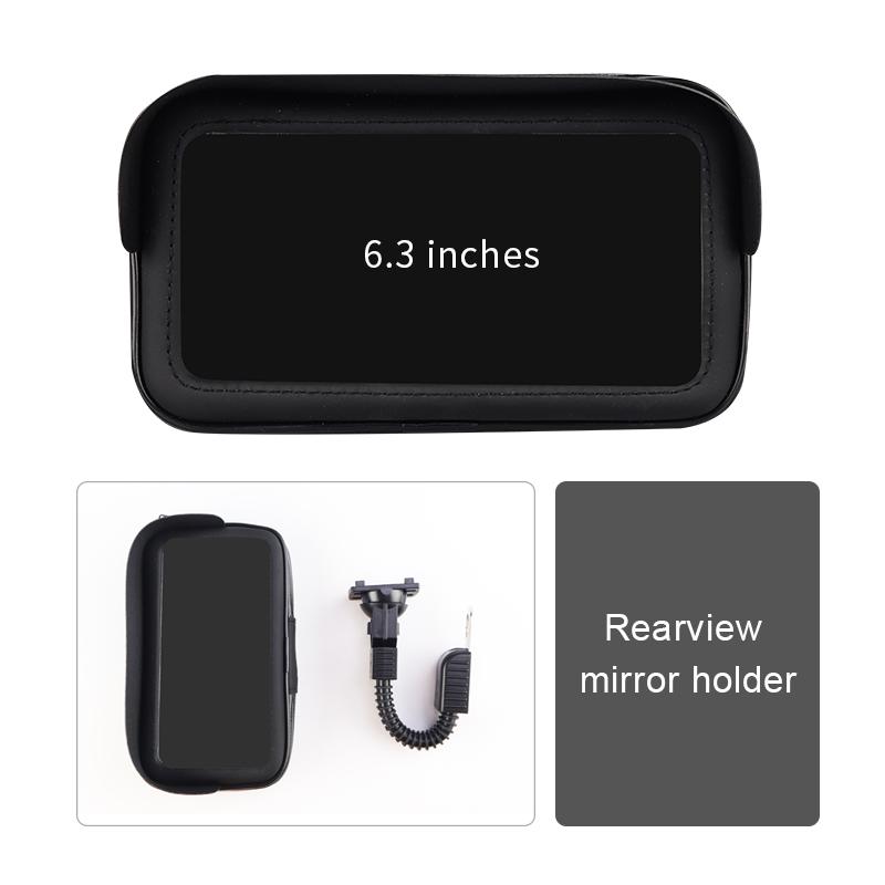 Waterproof Sunscreen GPS Navigation Motorcycle Phone Holder 360 Rotation Bike Phone Bag Holder
