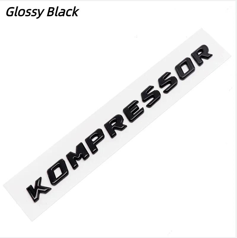 3D ABS kompresorová písmena, emblém, odznak, samolepka na auto, nálepky na zadní blatník kufru, samolepky pro C230 C200 C180 SLK CLK 200k SL CLS