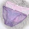 Mesh For Girls Thin Belt Transparent Korean Underwear Butterfly Embroidery Briefs Women Panties
