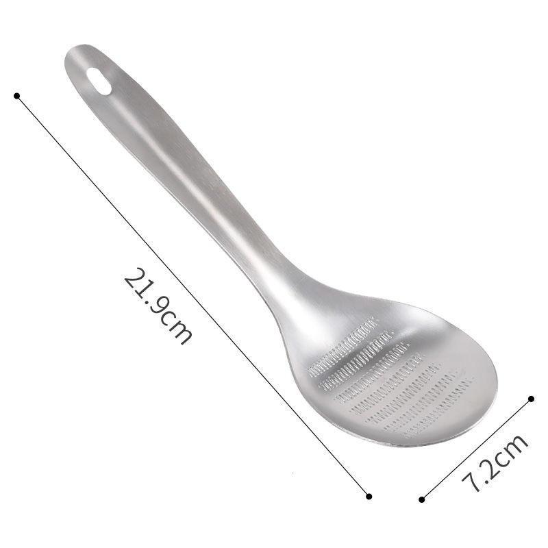 Portable Stainless Steel Grater and Grinder Spoon for Root Vegetables and Fruit