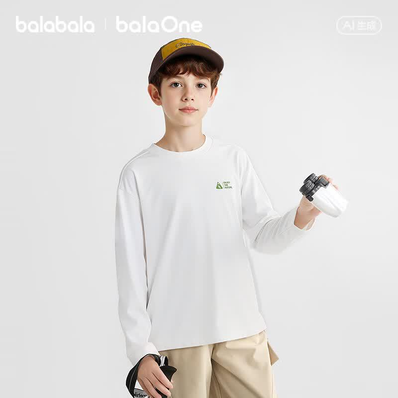 Balabala Kids' Cotton Quick-Dry Long Sleeve Tee