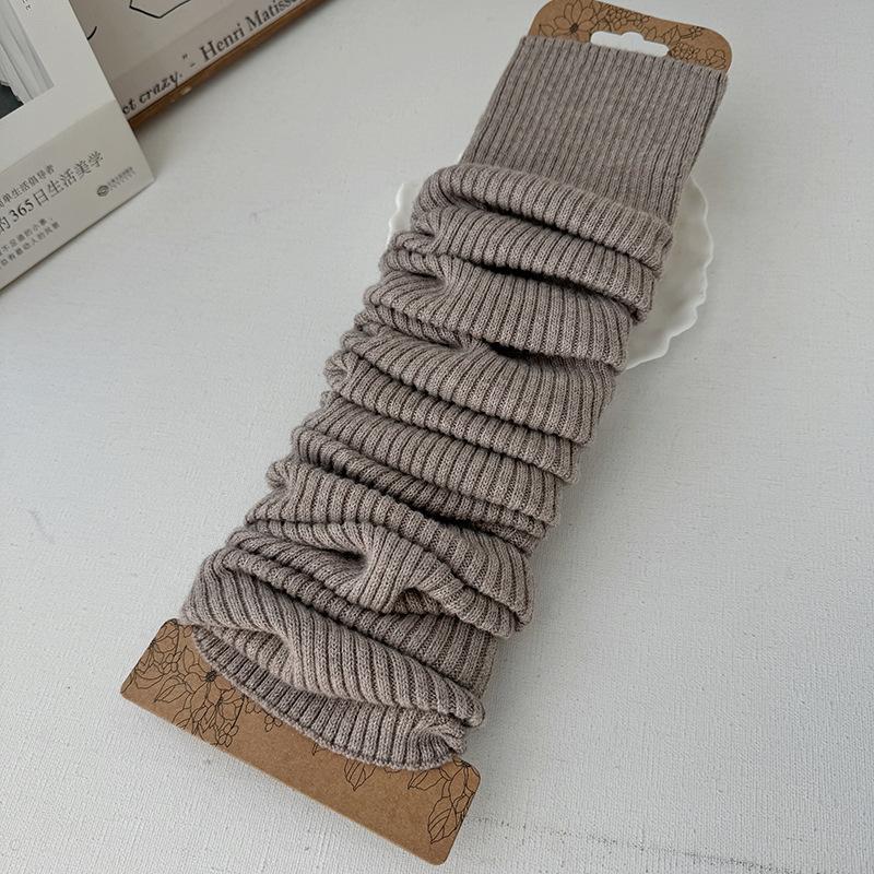 Soft Skin-Friendly Sweat-absorbent Knitted Leg Warmers White Leg Guards Korean Ins Style Foot Covers College JK Slouch Socks