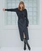 Paul And Alice High Waist Wool Skirt / Dark Gray