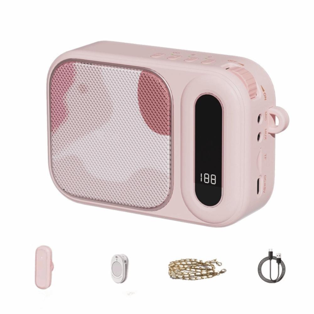 Rechargeable Portable Voice Amplifier Neck Clip Neck Clip Microphone Tour Guides