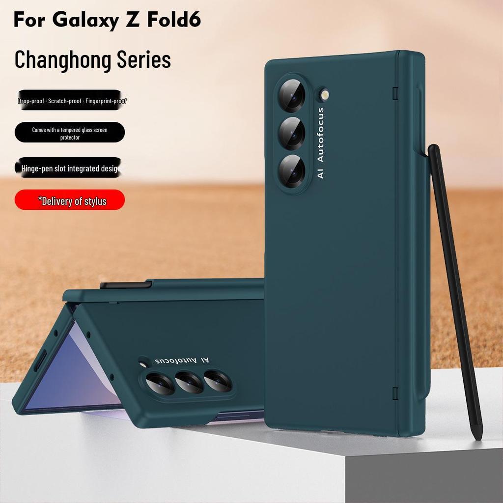 Samsung Z Fold6 Phone Case with Pen Slot & Macaron Hinge Protection