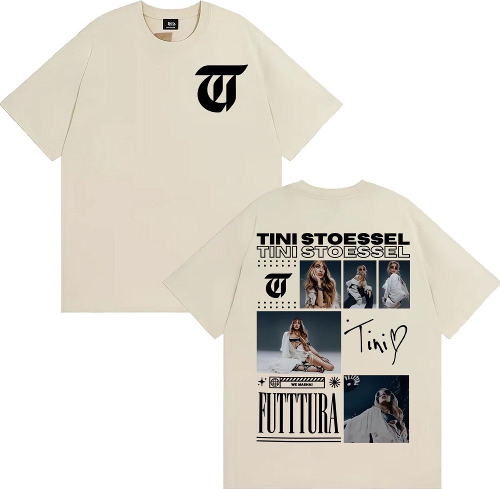 Tini Stoessel Futtura Album Tour 2025 Graphic T Shirts Men Women Clothing Fashion Aesthetic Tshirts High Quality Cotton Tshirt