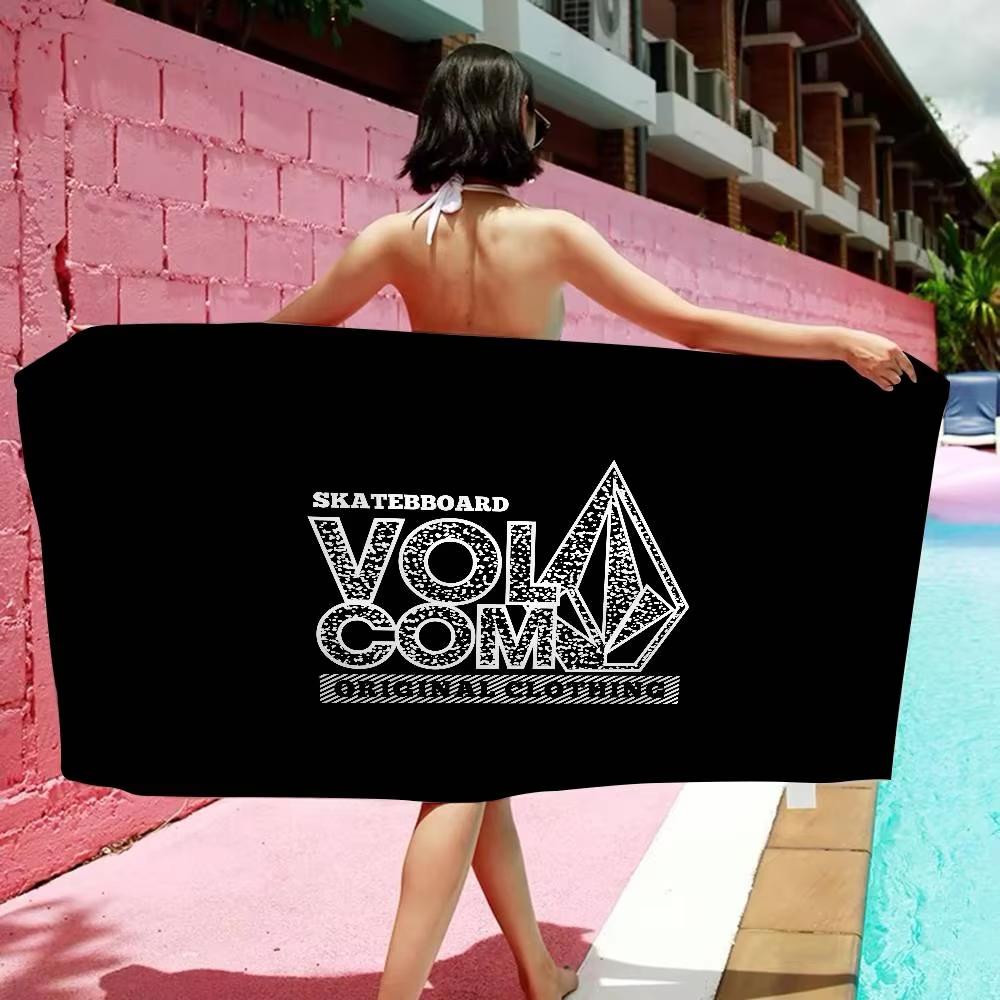 Volcoms Anime Logo Beach Swimming Towel Soft Absorbent Towel Gifts for Kids Travel Camping Gym
