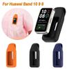 Steel Clip Silicone Case Anti-lost Replacement Buckle Holder Anti-Scratch Soft Protective Sleeve for Huawei Band 10 9 8