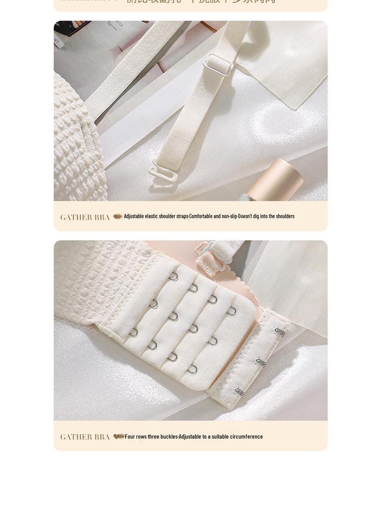 Nahtloser Push-Up-BH für Damen: Verbesserter Halt, Ohne Bügel, Auslaufschutz, Feste Schale, Seitenhalt, Einteiler-Design.