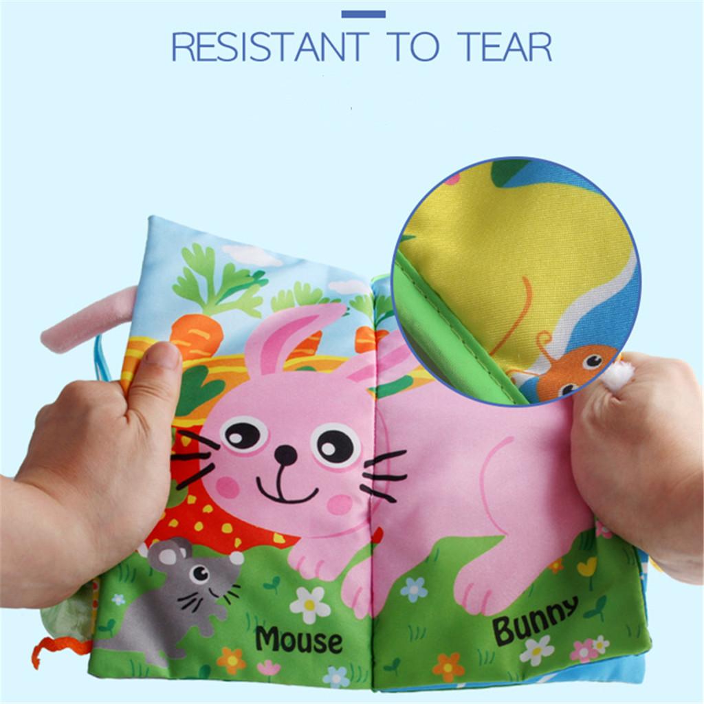 Baby Kids Intelligence Development Cloth 3D  Tail Book Educational Toy