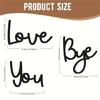 1 Set Love You Bye Wood Sign Black Wall Plaques Decors for Couples and Family Front Door Entryway Aesthetic Decoration