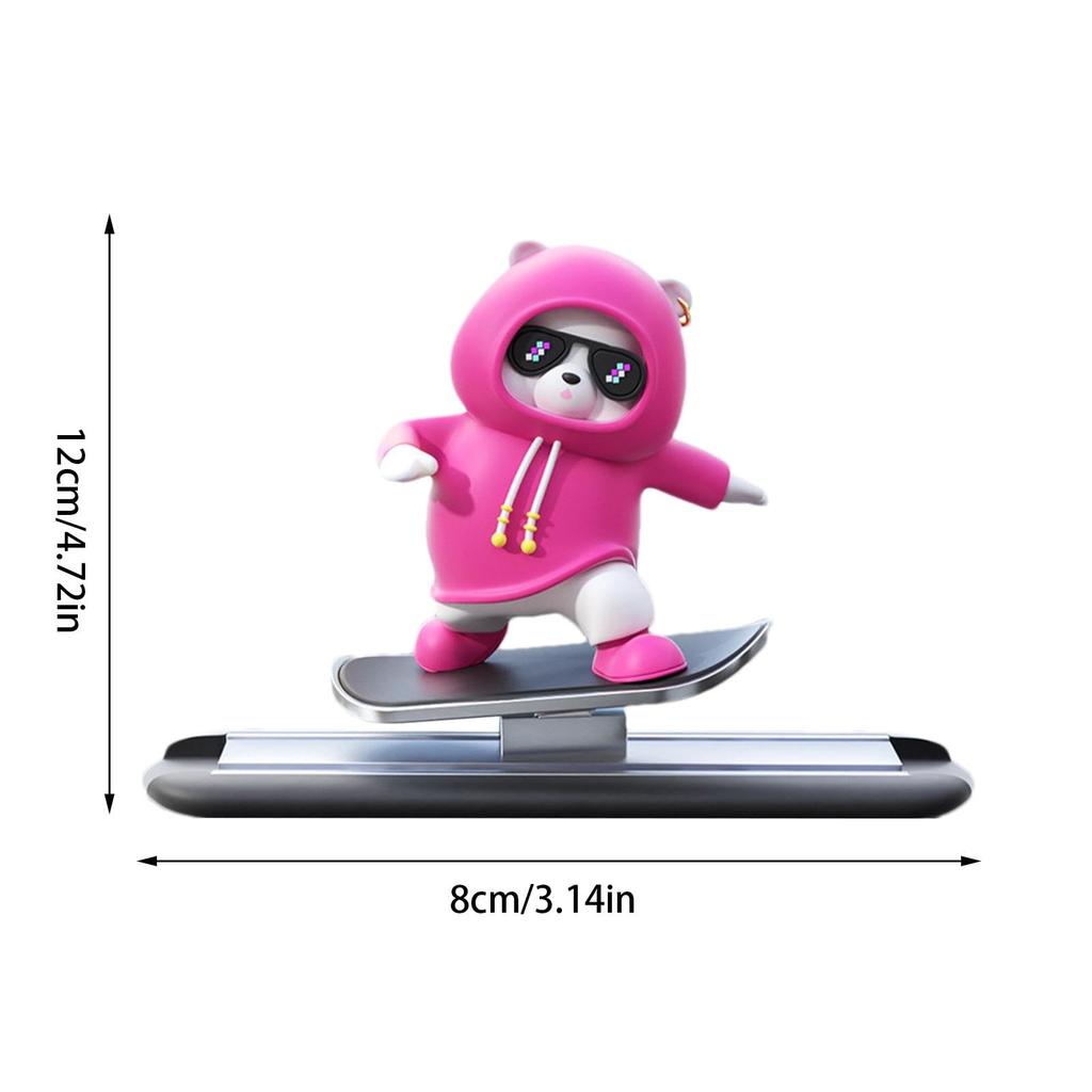 Skateboard Bear Dashboard Ornament Skateboard Bear Car Decoration Skateboard Bear