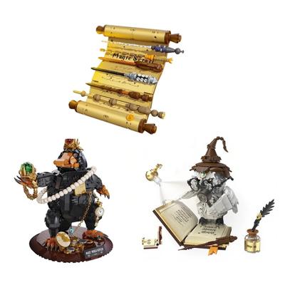 Harry Potter Kouzelná hůlka Pergamen Stavebnice Hedvika Niffler MOC Fantastická zvířata 3D Model DIY Mini Cihlové Figurky Hračky Jako Dárek