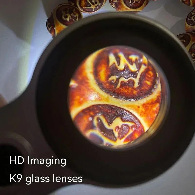 Lupă Portabilă 30x Încărcare USB Pentru Citit Antichități Ochelari Lupă Lumină Violetă UV Verificare Bancnote