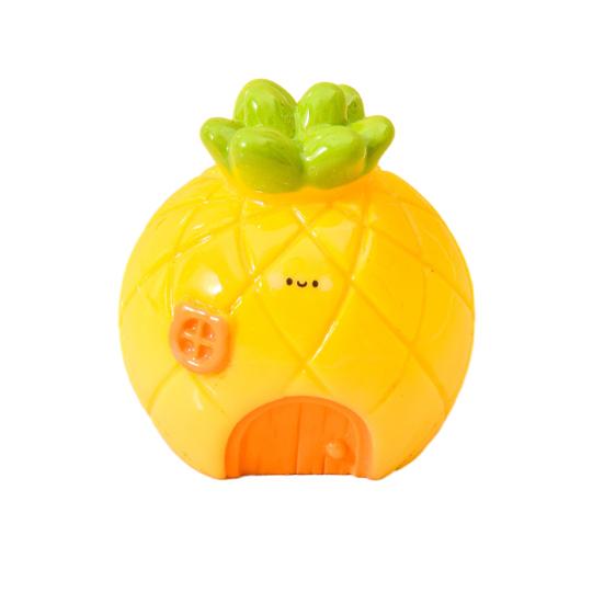 Mini House Micro Landscape Decoration Cartoon Tiny Fruit Shaped House Miniature Resin Figurine for Plant Pot Fairy Garden Accessory