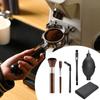 6 Pieces Coffee Brush Set with Air Blower Blaster Coffee Portafilter Cleaning Brush Set for Coffee Machine Group Head