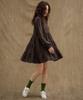 Manavis Seven Tiny Blossom Tiered Dress [Brown]