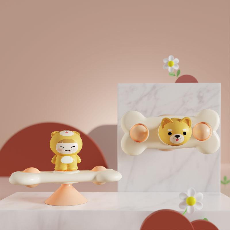 Baby Cartoon Sea Animal Spinners Toy Bath Toys Game for Kids ABS Suction Cup Spinning Top Hand Fidget Gyro Stress Reliever