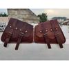 Goat Leather Motorcycle Saddle Bags Saddlebag Luggage Bag For Sportster New