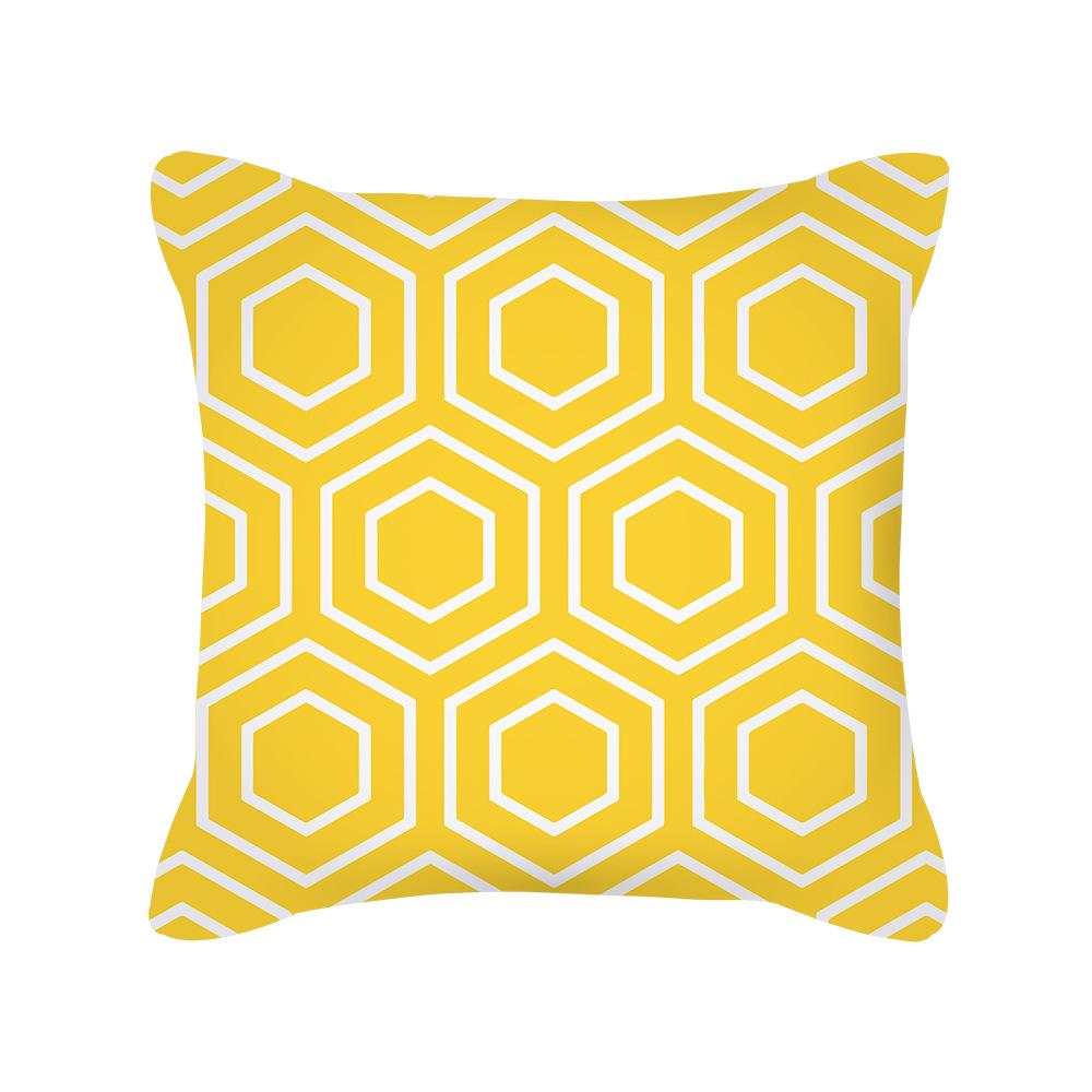 Modern Simple Geometric Pillow Nordic Style Peach Skin Bedside Cushion Cover Waist Pillow Cover New Home