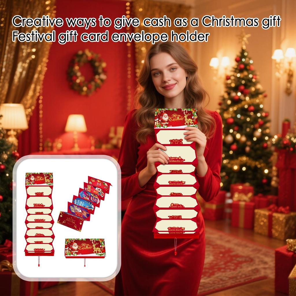Creative Ways To Give Cash This Christmas, Holiday Gift Card Envelopes, Surprise Christmas Folders For Family And Friends