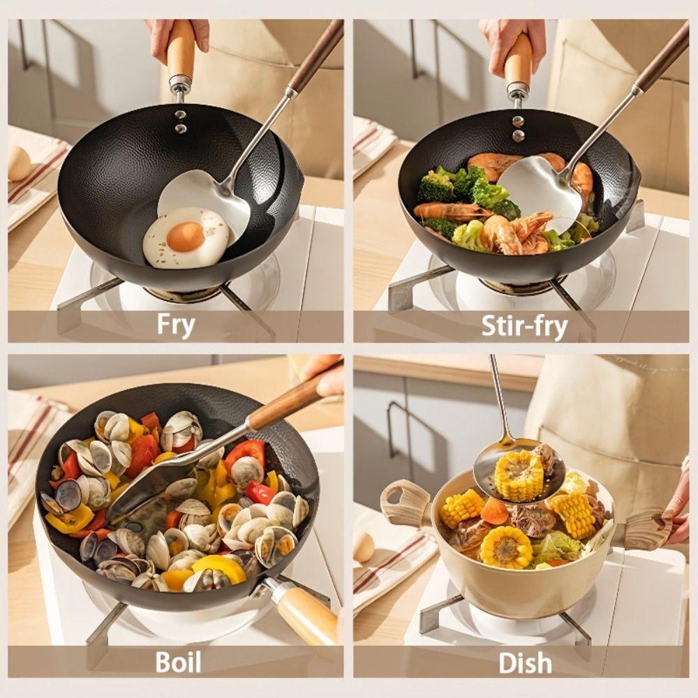 Mushroom Shape Kitchen Stir Fry Spoon Wood Handle Cooking Spoon New Cooking Spatula  Kitchen Tools