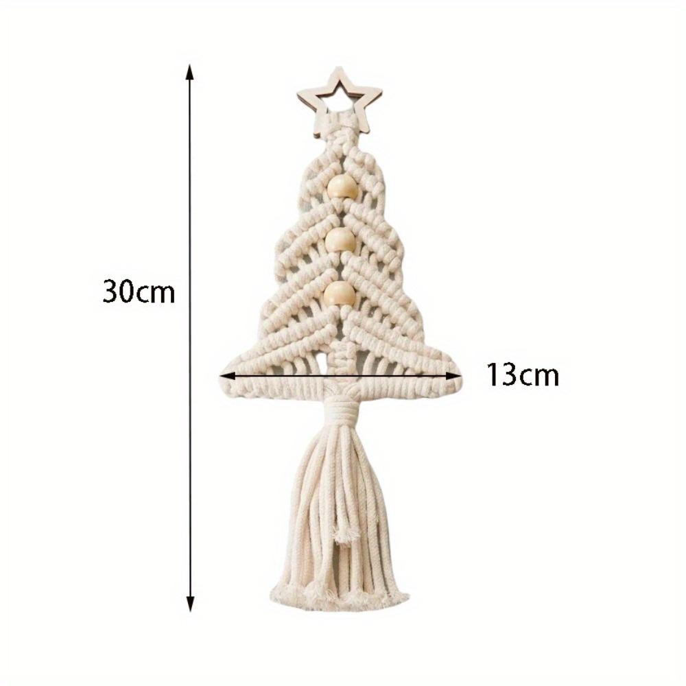 1PC Christmas decoration bohemian style Christmas tree pendant hand-woven tapestry suitable for friends and family gifts