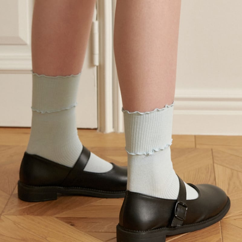 Tatiana Double Ruffle Socks SC8086 8 Colors